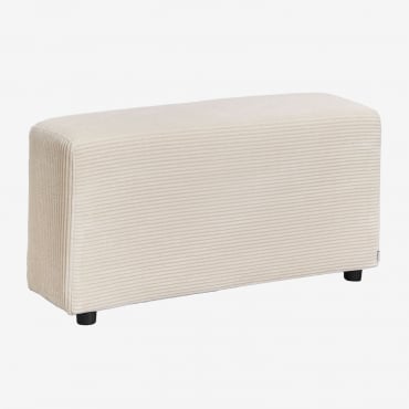 Reposabrazos Derecho Bajo ↑55 Cm Para Sofá Modular Bruna Pana Beige Lino - Sklum