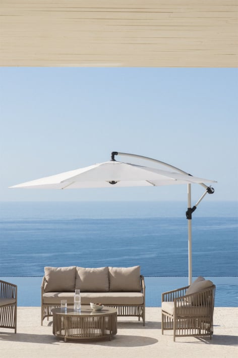 Parasol Ø295 cm en tela y acero Gerran