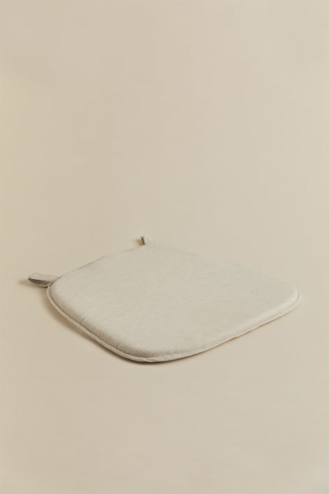 Cojín para silla 44x43 cm en tela Gouda - Tela Beige Crema