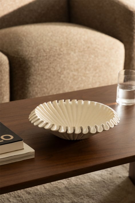 Cuenco decorativo en resina Irente - Blanco