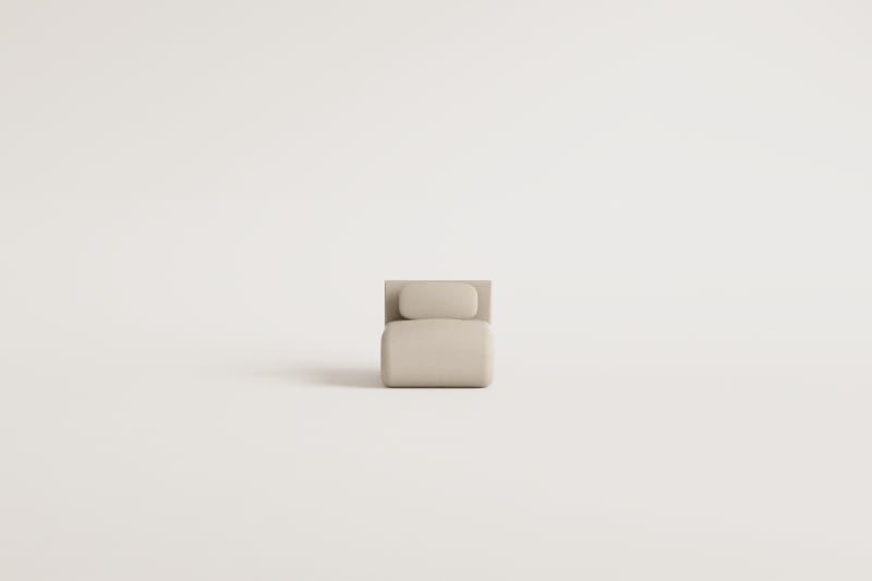Módulo central para sofá modular en chenilla Coquette