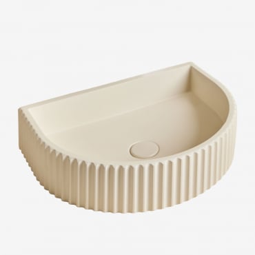 Lavabo En Cemento Teide Beige Crema - Sklum