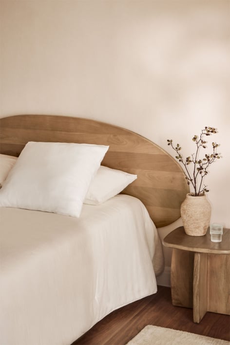 Cabecero ↔︎180 cm en madera de mango Agathe - Madera Natural