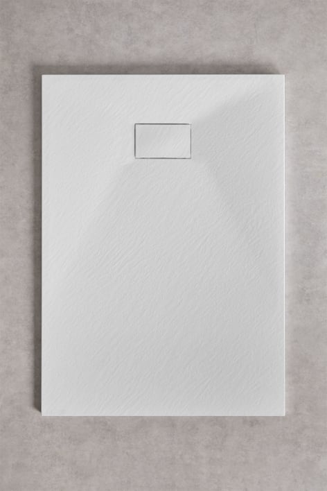 Plato de ducha en resina SMC rectangular 120x90 cm antideslizante y extraplano blanco Soho
