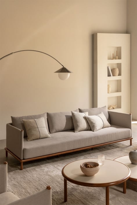 Sofá de 3 plazas en madera de acacia Olivia