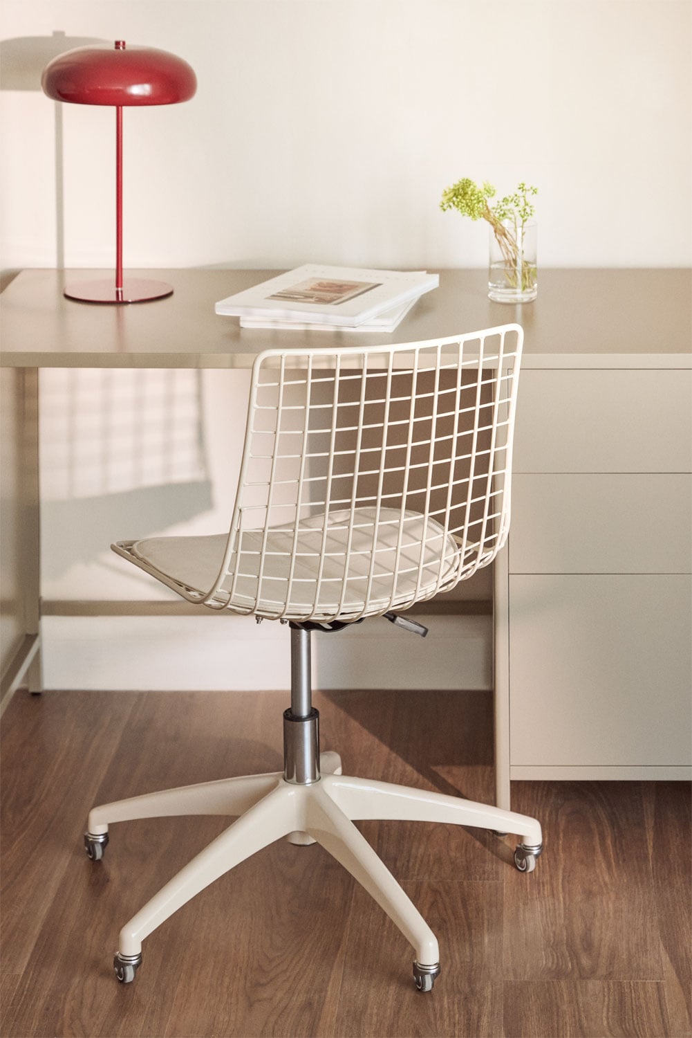 Silla de Escritorio de Acero Renee con Rejilla, Estilo Mid-century