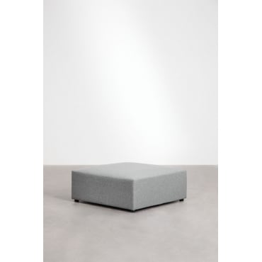 Puff 90x90 Cm Para Sofá Modular En Tela Kata Tela Gris - Sklum