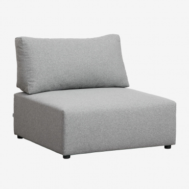 Módulo Central Para Sofá Modular En Tela Kata Tela Gris - Sklum