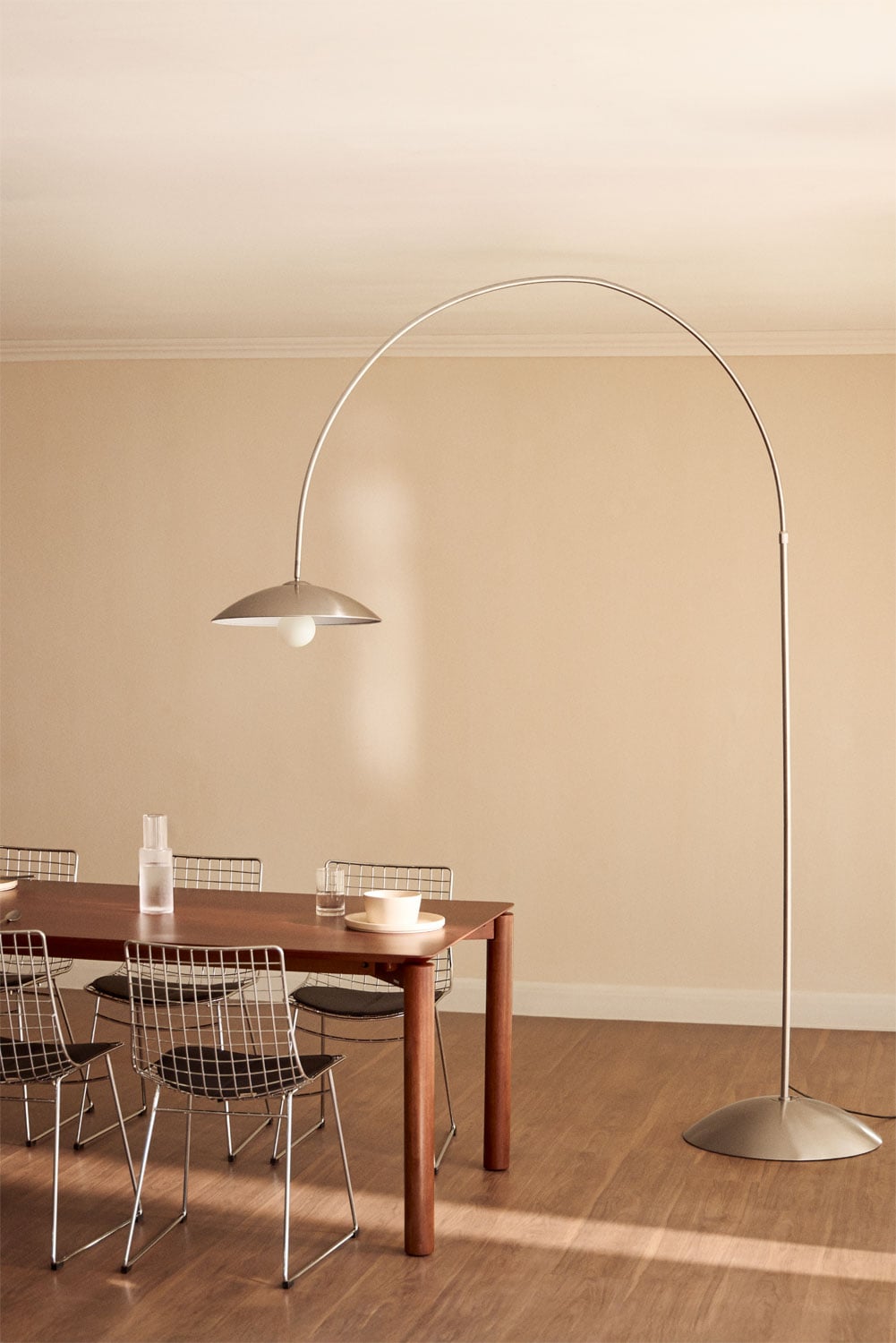 lámpara arco salón, lámpara pie salón moderna