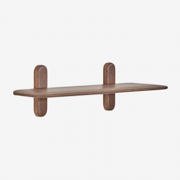 Estantería De Pared En Madera Veleta Marrón Acacia Oscuro & ↔︎ 80 Cm & 1 Balda - Sklum