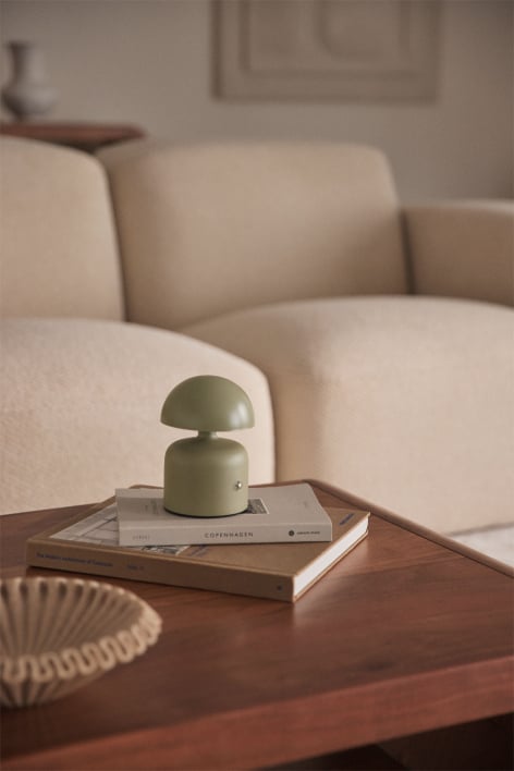 Lámpara de mesa LED inalámbrica en hierro Nantali - Verde Caqui