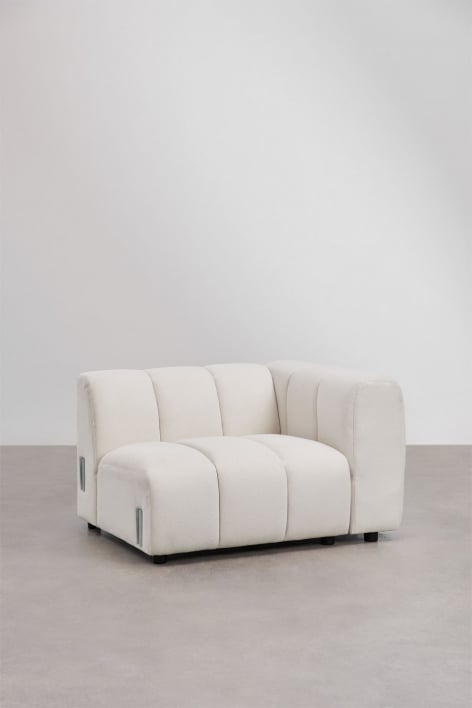 Módulo esquinero derecho para sofá modular en tela bouclé Eliot