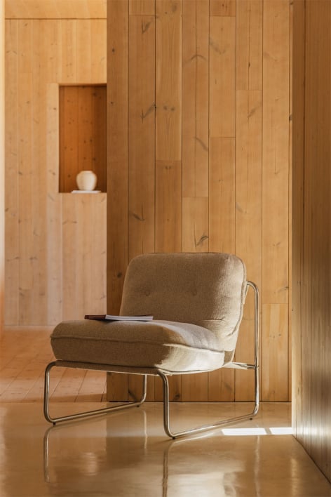 Sillón tapizado Matilda - Bouclé Colores Naturales