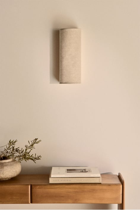 Aplique de pared en lino Kiraz