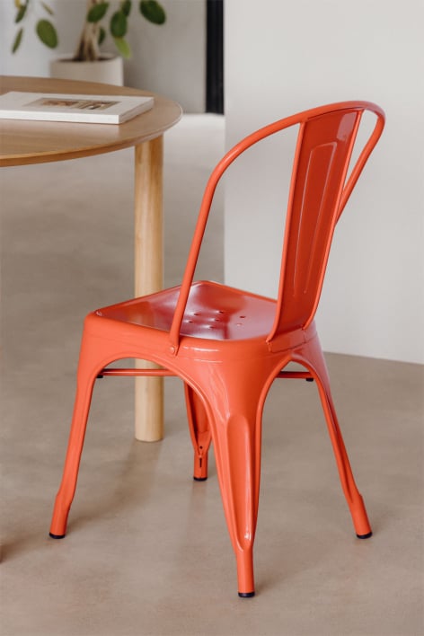 Silla de comedor apilable Lix - Naranja Rojizo