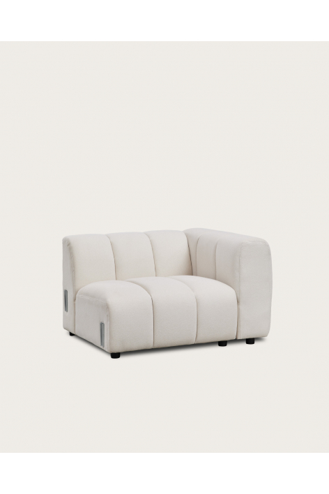 Módulo esquinero derecho para sofá modular en tela bouclé Eliot