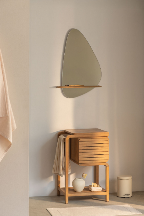 Conjunto de mueble de baño en madera de teca Bradley