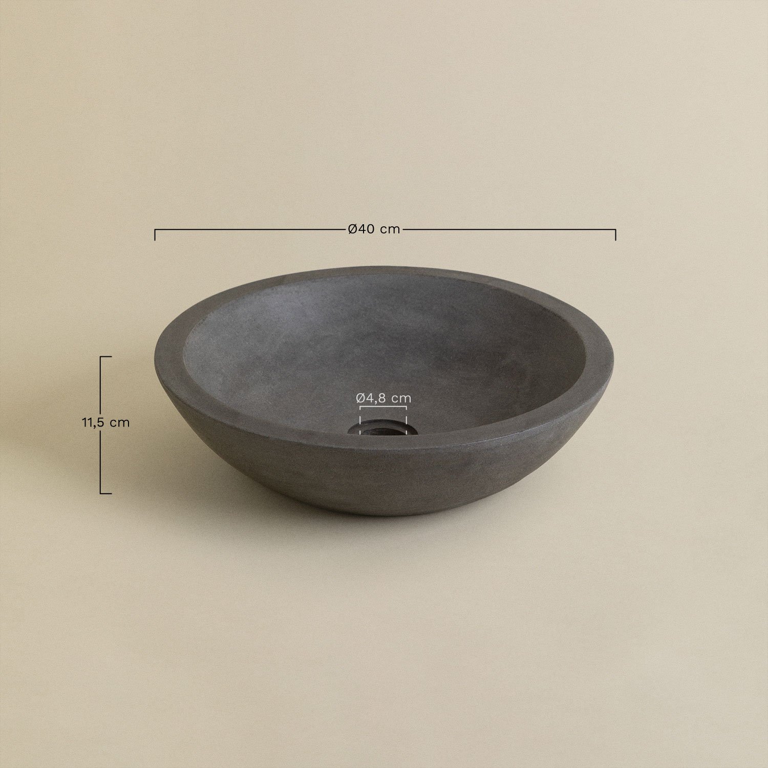 Conjunto de mueble de baño suspendido en madera de teca Georgy, medidas