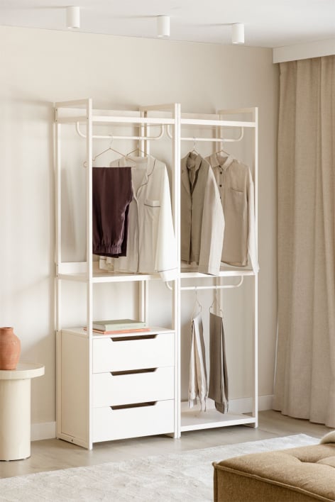 Armario modular abierto de 2 piezas con cajones en hierro Velunis