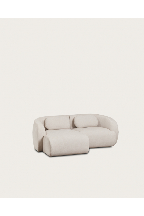 Sofá modular chaise longue izquierdo de 2 piezas en chenilla Coquette