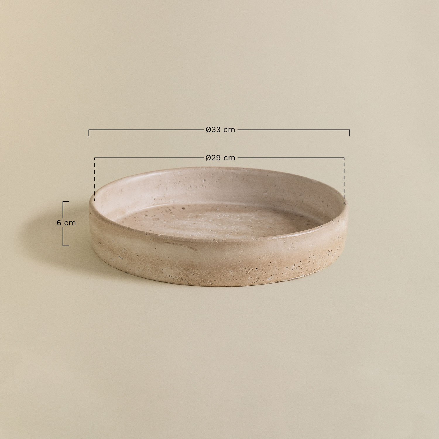 Bandeja decorativa en cemento Geldart     , medidas