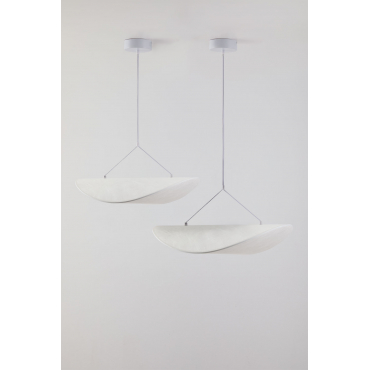 Set de 2 lámparas de techo LED en tela Zelvon