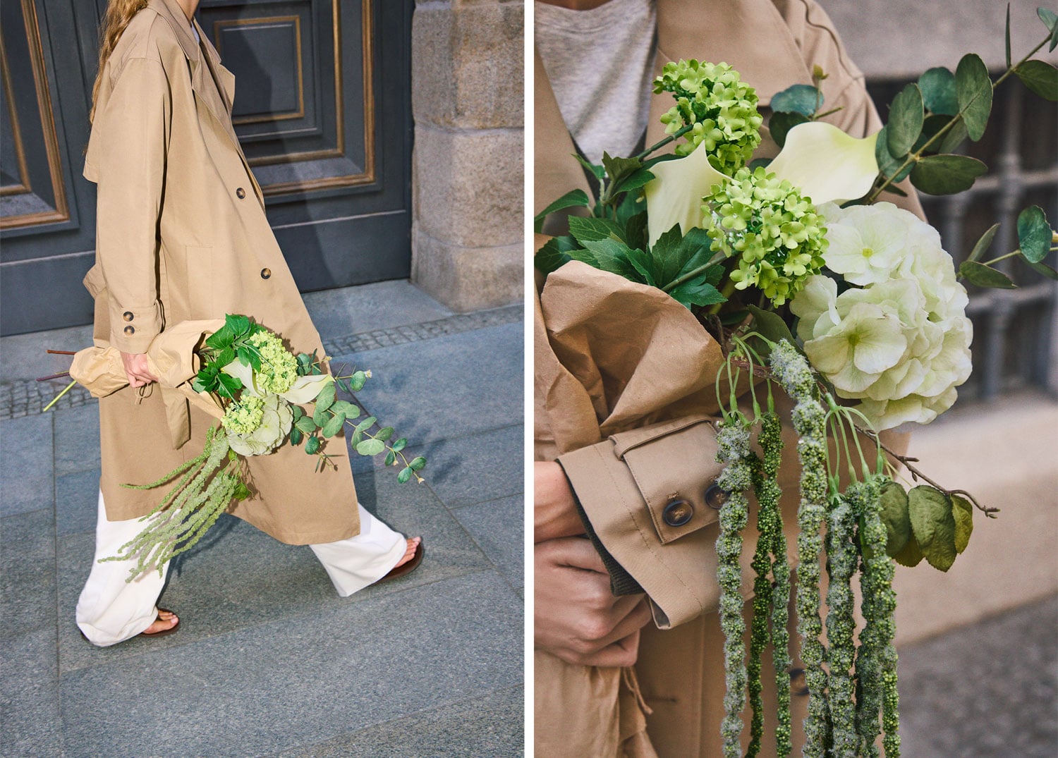 Ramo de flores de hortensia y eucalipto