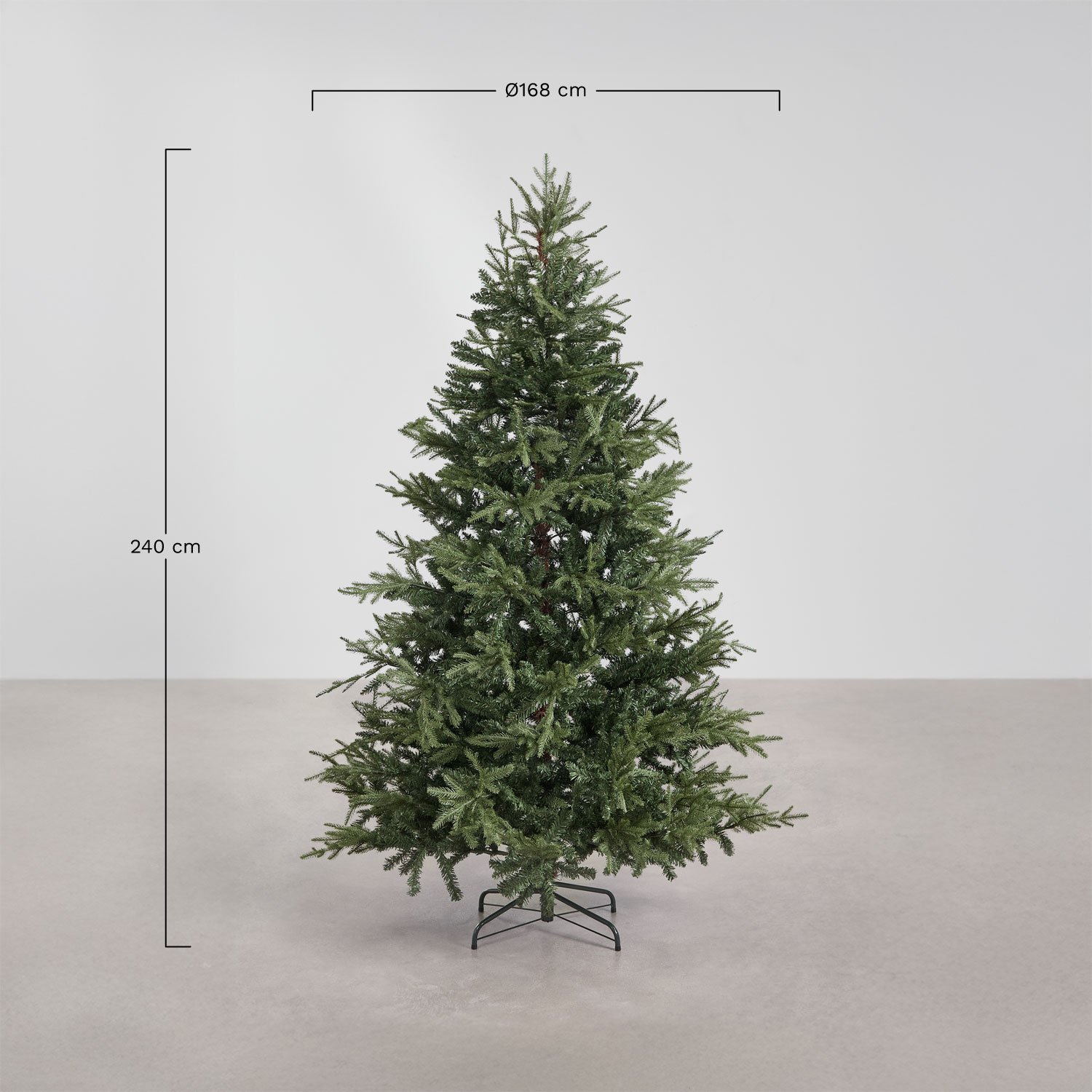 Árbol de Navidad Fiona, medidas