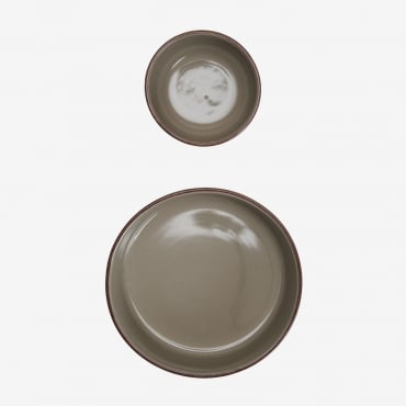 Set De 2 Bowls En Gres Ronilena Marrón Cedar - Marrón - Sklum