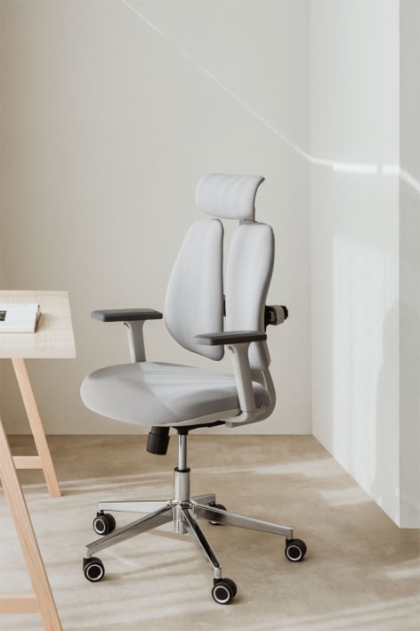 Silla de oficina con ruedas y reposabrazos Belcaire