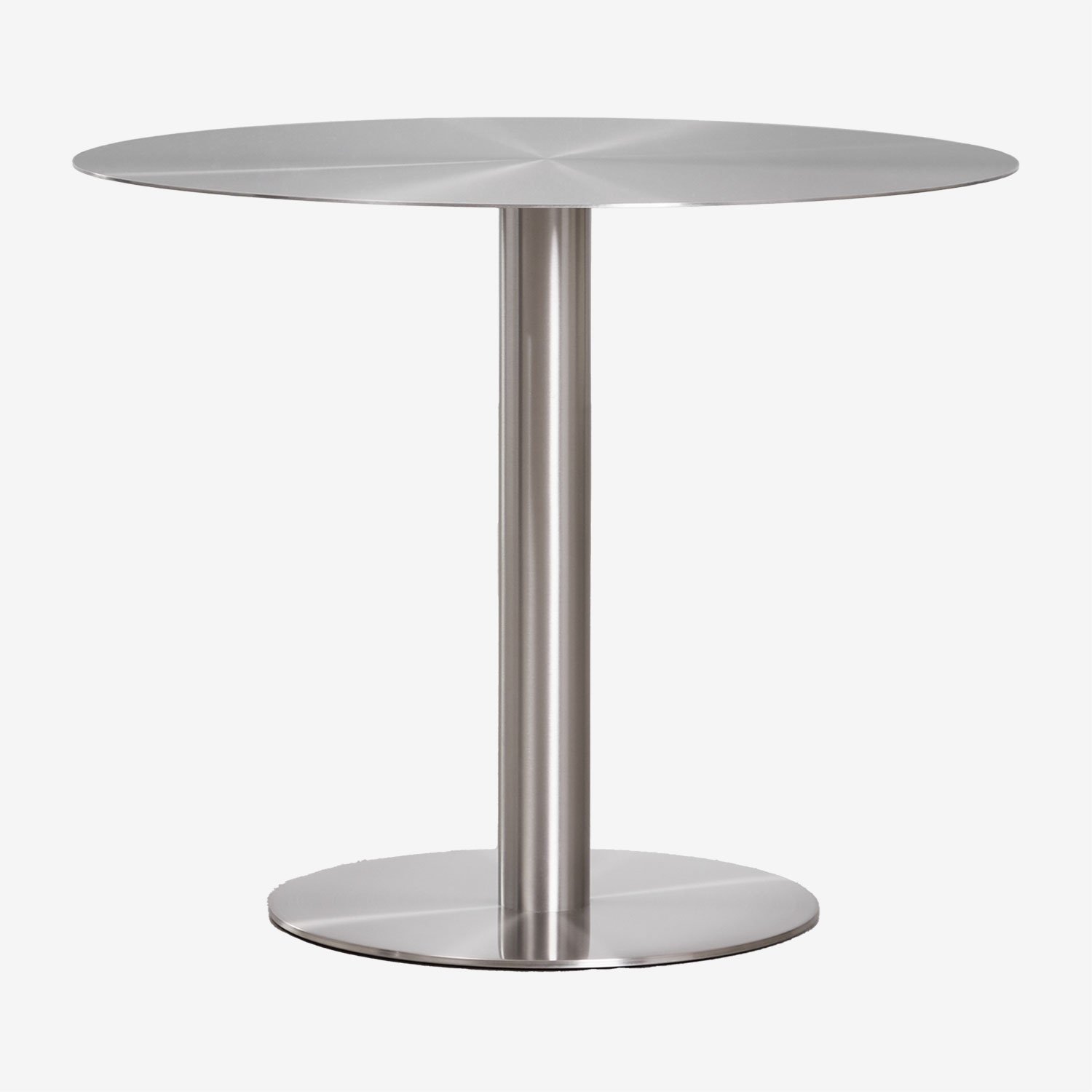 Mesa de comedor redonda en acero inoxidable Xiren, medidas