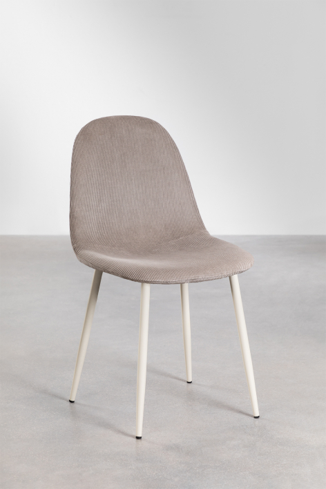 Pack de 4 sillas de comedor Glamm - Beige Crema