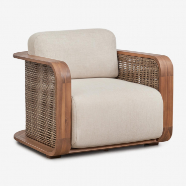 Pack De 2 Sillones De Jardín En Madera De Acacia Noira Marrón Acacia - Sklum