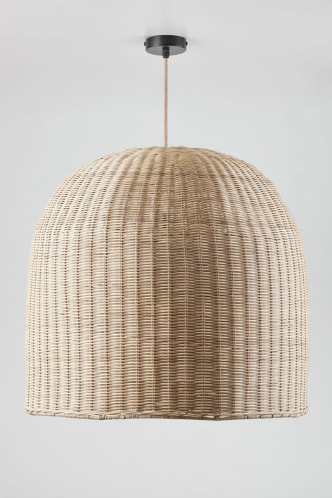 Lámpara de techo colgante Flandes - Natural - Negro