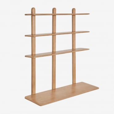 Escritorio Con Estantería En Madera Veleta Madera Mango & ↔︎ 130 Cm - Sklum