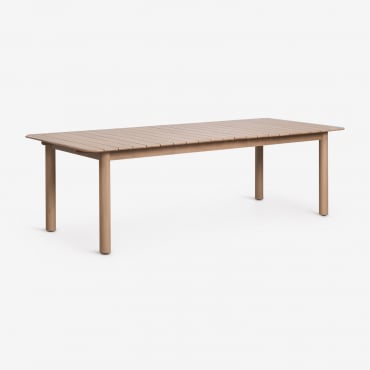 Mesa De Comedor Rectangular 250-310x105 Cm Extensible En Madera De Acacia Duala Marrón Acacia Claro - Sklum