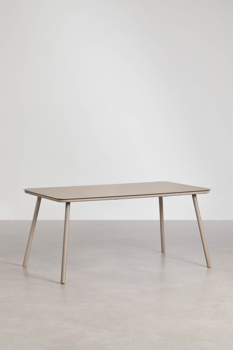 Mesa de jardín rectangular 160x90 cm en cristal Arhiza