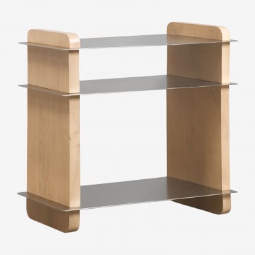 Pack De 2 Mesitas De Noche Rectangulares 55x40 Cm En Madera De Mango Y Acero Tokyo Madera Mango - Sklum