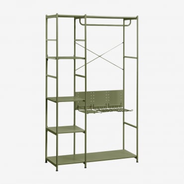 Armario Abierto En Hierro Elviah Verde Oliva Intenso - Sklum
