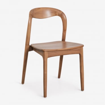 Silla De Comedor En Madera De Teca Varmus Madera De Teca - Sklum