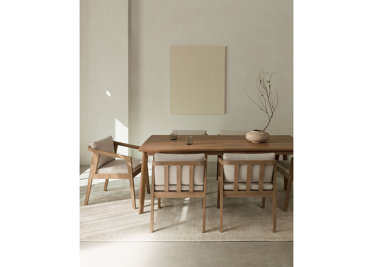 Mesa de comedor rectangular acacia Kaela