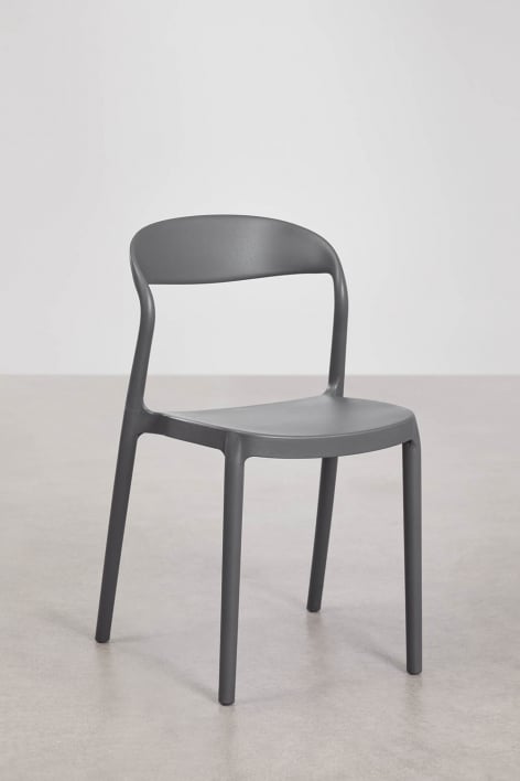 Pack de 4 sillas de comedor apilables en polipropileno Brenza