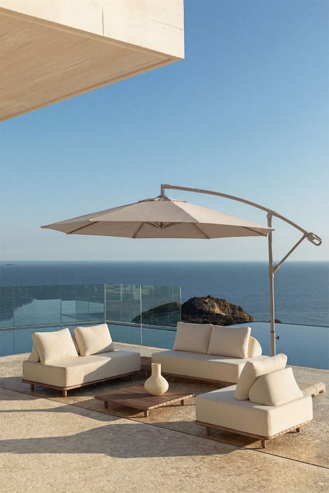 Parasol Ø295 cm en tela y acero Salina