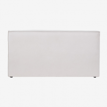 Cabecero En Tela Chenilla Lunari Chenilla Blanco Roto & 160 Cm - Sklum