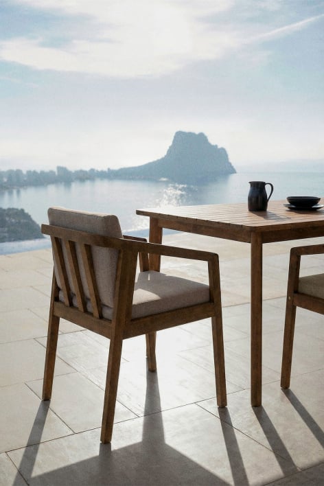 Silla de jardín en madera de acacia Kaela