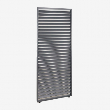 Panel Lateral Para Pérgola Bioclimática De Aluminio Con Lamas Druvia Gris Grafito & Panel De 92,5 Cm Para Lateral De 4 M - Sklum
