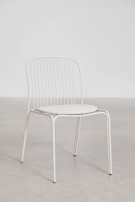 Silla de jardín en acero  Anerina - Blanco Gardenia