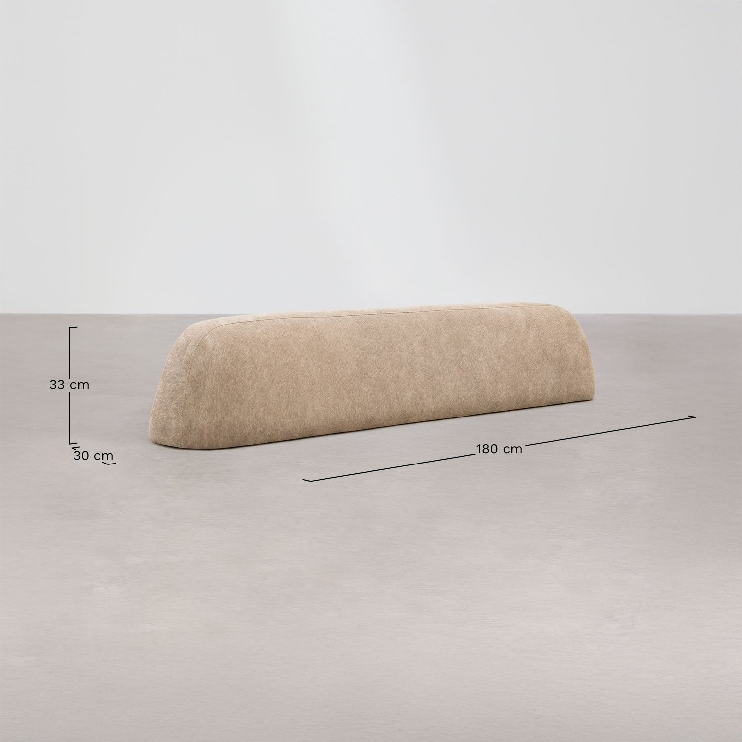 Respaldo de 180 cm para sofá modular tapizado Giorgia , medidas