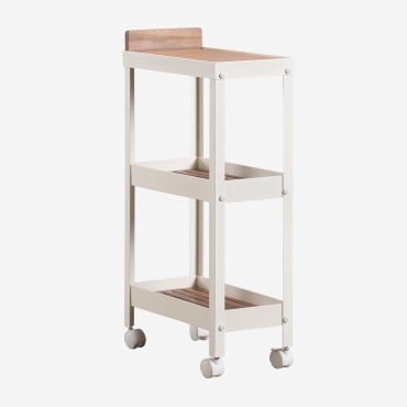 Carro Para Cocina Modular De Exterior En Madera De Acacia Y Aluminio Reggie Marrón Acacia - Sklum