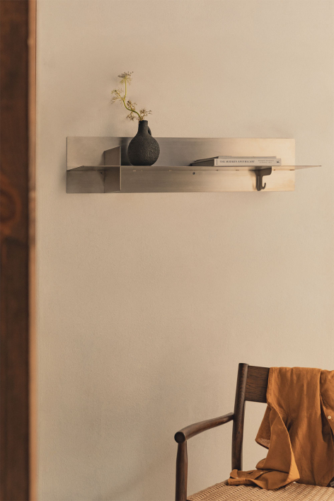 Estante de pared en acero inoxidable Nolvia